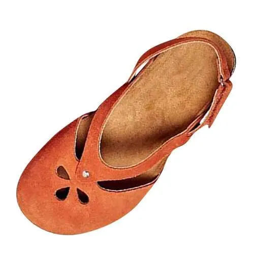 Retro Closed Toe Flat Sandals