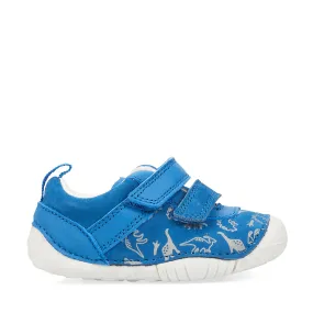 Roar Blue Nubuk Riptape Pre-walker Shoe
