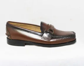 Size 4 Boys Shoes - Authentic 1950s 1960s Brown Leather Loafers - Child Size Boy's 4D - Slip On 60's Preppy Shoe - 60s Deadstock in Box NIB