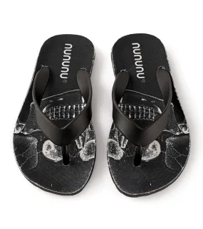 skull flip flops