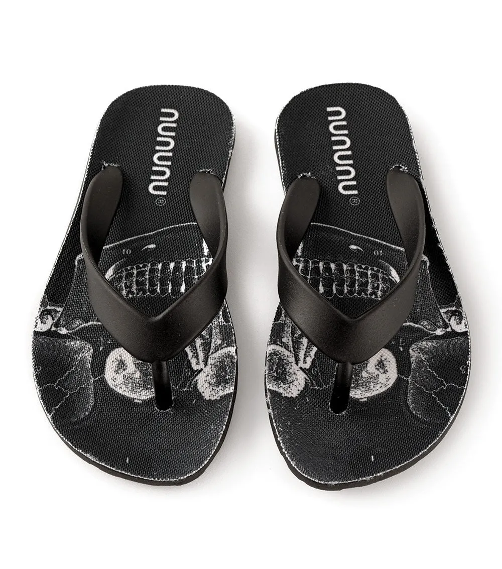 skull flip flops
