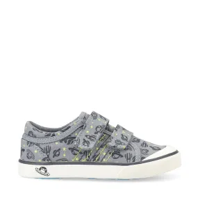 Startrite Cosmic Grey Space Canvas Shoe 6178