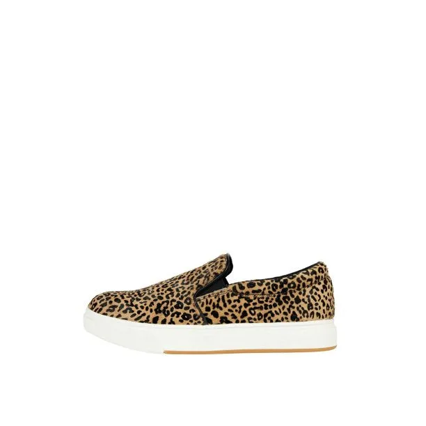 Steve Madden Coulter-L Slip On Loafers Rounded Toe Low Top Sneakers Leopard