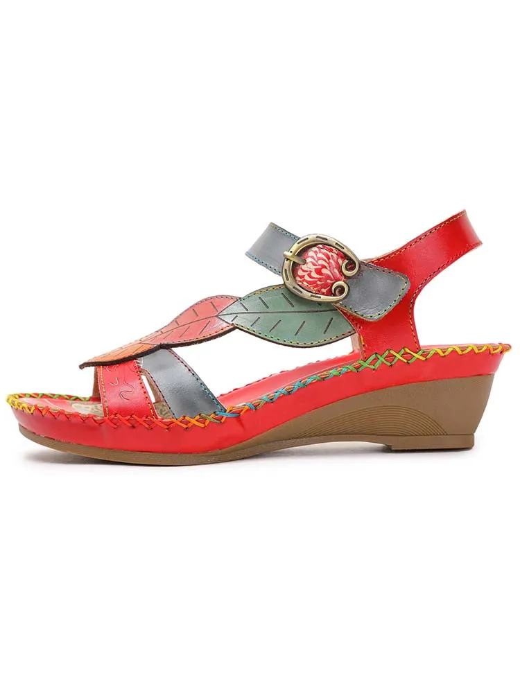 Tinsley Retro Floral Embossing Sandals