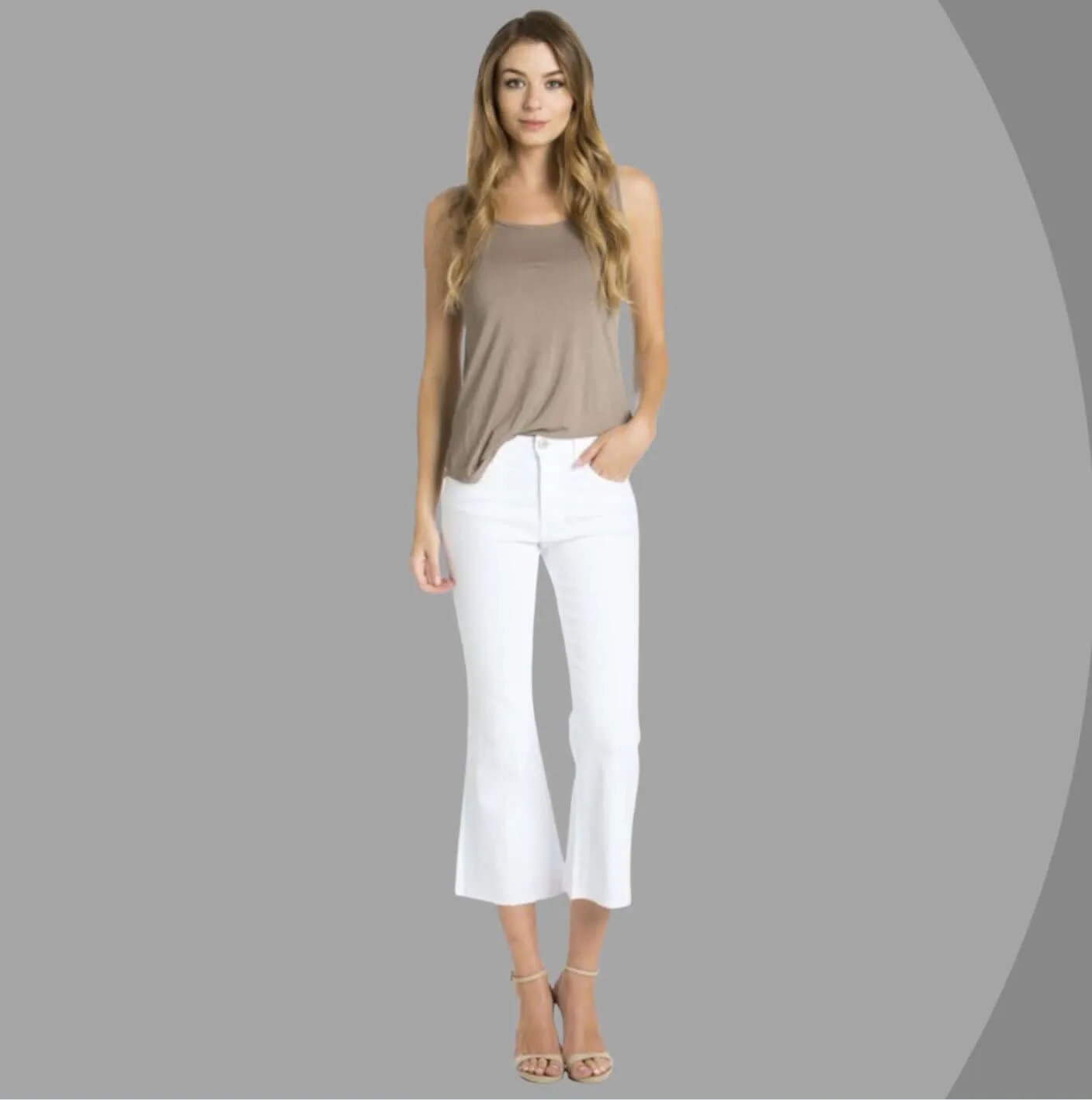 White Denim Capri Jeans Made in USA