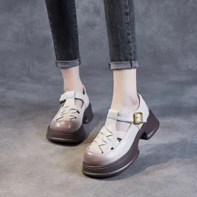 Women Hollow Plaited Leather Summer Casual Sandals