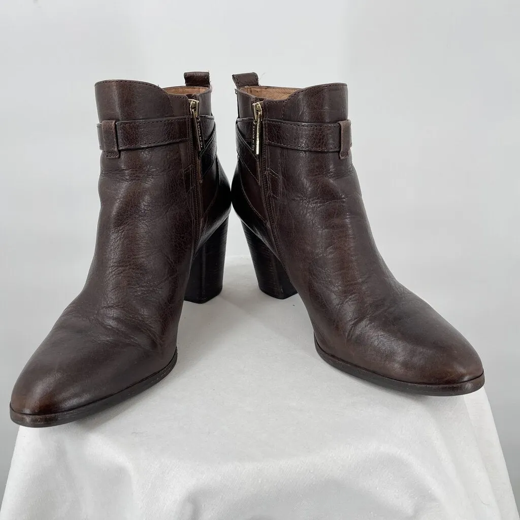 women Louise et Cie Louise Et Cie Lo-Vianne Brown Ankle Booties Double Buckle 10M/40 Brown Shoes 10M/40