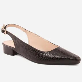 Women "SAMANTHA" Pointed Toe Low Block Heel Sandals